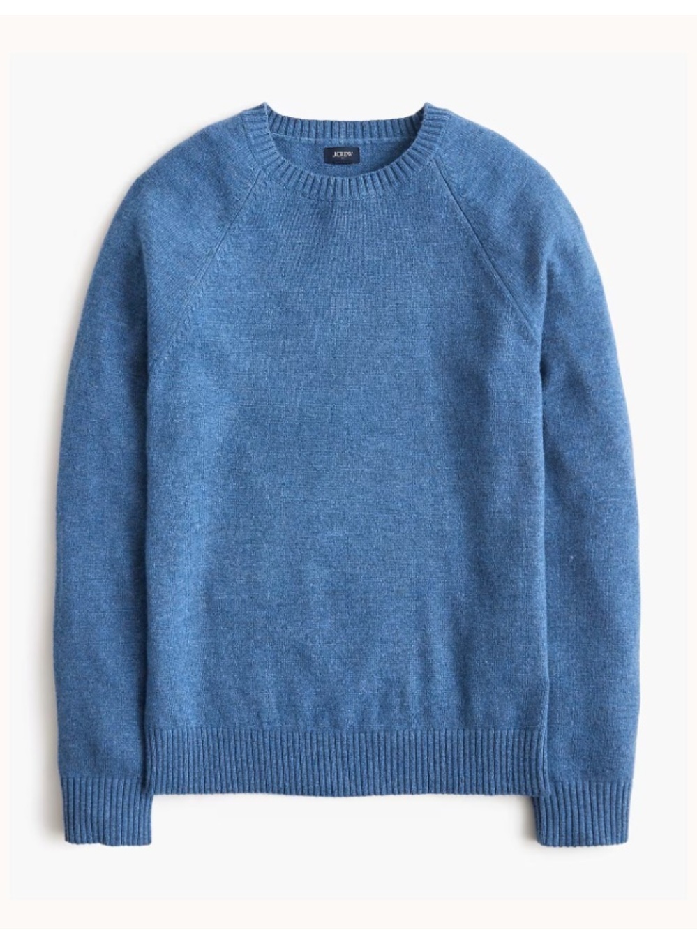 J crew heather Neptune Crewneck sweater in supersoft lambswool blend